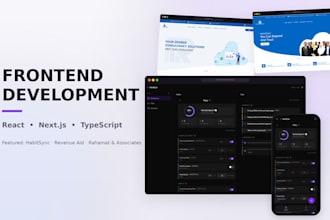 build a responsive react or nextjs website with typescript