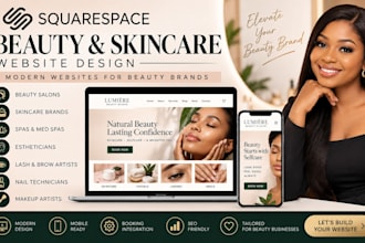 create a squarespace website for and skincare businesses