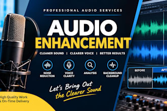enhance audio on difficult to hear, background noise, analysis, voice clarity