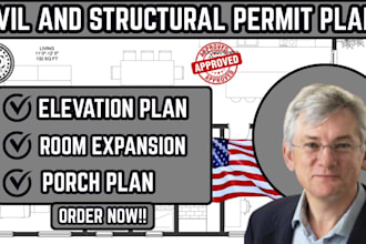 do elevation plan, room expansion, adu conversion, porch plan in tx,ny, michigan