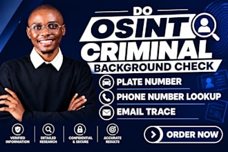 do osint criminal background check plate number phone number lookup email trace