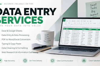 do accurate data entry, typing, excel and date cleaning