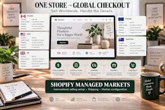 configure shopify managed markets for global sales, duties and taxes