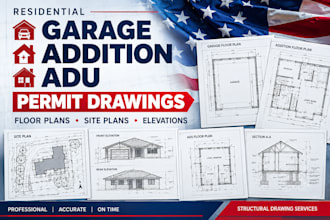 create garage, addition and adu permit drawings