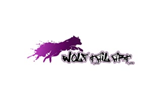 design wolf tail art logo