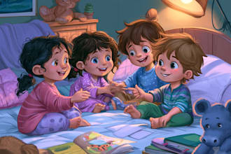 draw children book illustration and ebook fromatting