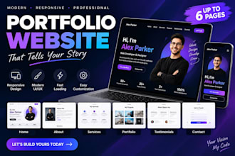 create a modern responsive portfolio website