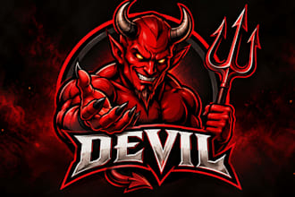 design a bold devil characters , demon, dark, or evil mascot devil logo