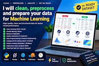 clean, preprocess and prepare your dataset for machine learn