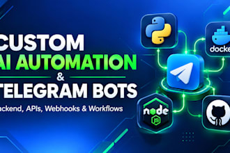build custom ai webhooks automation and telegram bots