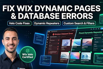 fix wix dynamic pages database dataset velo code and dynamic custom forms