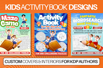 create kids activity book designs for amazon KDP