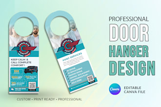 design a professional door hanger for your business
