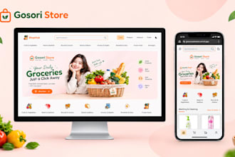 create full stack grocery store website