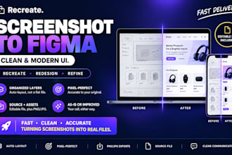 recreate your screenshot into a clean, modern figma ui design