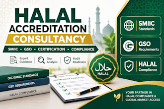 provide halal accreditation consultancy for smiic and gso standards