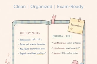 create aesthetic custom study notes