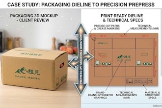 do professional packaging dieline and press ready prepress
