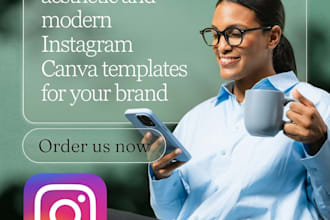 design aesthetic and modern instagram canva templates for you