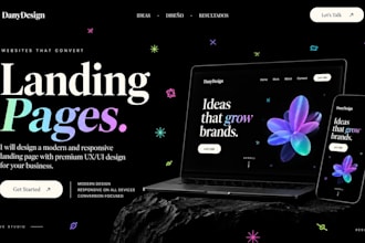 a modern responsive website, landing page, UX UI in figma or wordp