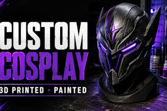 3d print and paint custom cosplay masks, helmets and armor