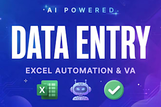 do ai powered data entry, pdf to excel and excel automation