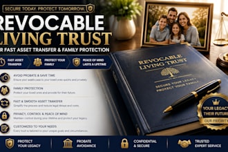 prepare revocable living trust for fast asset transfer and family protection