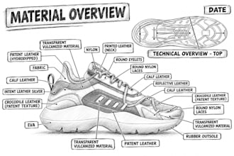 design fashion shoe tech pack sneaker design heels tech pack foot wear design