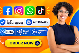 get meta fb ig wa tiktok app permissions and approvals graph api facebook api
