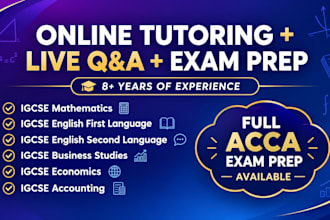 provide igcse online tutoring