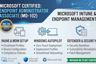 configure microsoft intune, autopilot, and defender security policies
