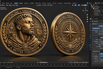 create custom 3d coin relief and medallion stl models for cnc and 3d printing