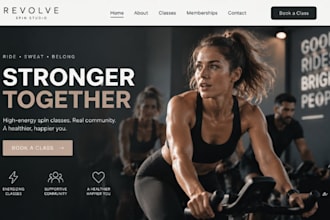 design squarespace spin studio website with ride pack checkout and instructor
