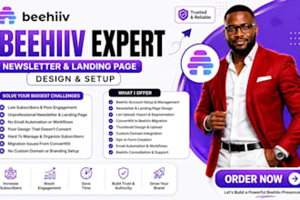 setup beehiiv newsletter design beehiiv website redesign beehiiv landing page