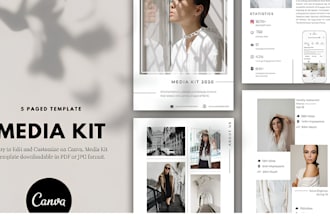 design a canva speaker one sheet and profesional speaker media kit