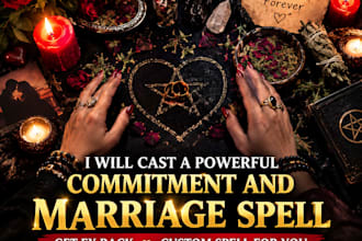 cast a powerful commitment and marriage spell, get ex back, custom spell for you