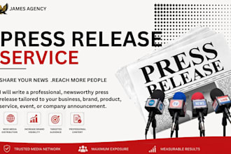 write SEO press release with PR writing press distribution and PR campaign
