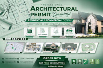 city permit blueprints architect for floor plan, adu, deck city permit drawings