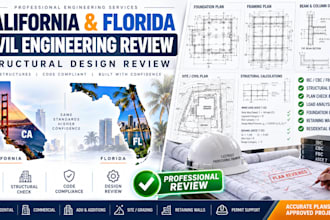 california and florida civil engineering review structural design review and pe