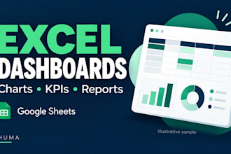 create an excel or google sheets dashboard with charts