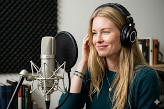 create a natural voice over for elearning training videos  narrate an audiobook