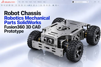 do robot chassis, robotics mechanical parts solidworks fusion360 cad prototype