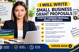 write small business grant proposals startup funding proposal grant research
