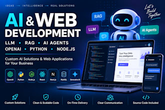develop custom ai solutions using llm rag and ai agents