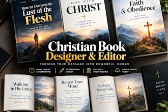 do christian book interior layout design formatting and christian book editor