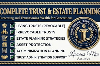 draft living trust irrevocable trust and estate planning documents