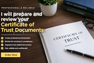 prepare and review your certificate of trust documents