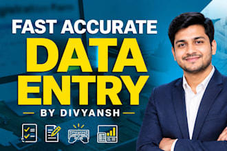 fast accurate data entry and excel analysis