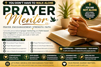 be your prayer mentor, prayer partner  and faithbased encouragement coach