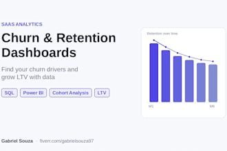 build a saas churn and retention power bi dashboard